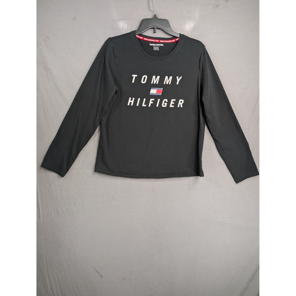 Tommy Hilfiger Sport Black Long Sleeve Graphic T-Shirt TPJOR016G XL